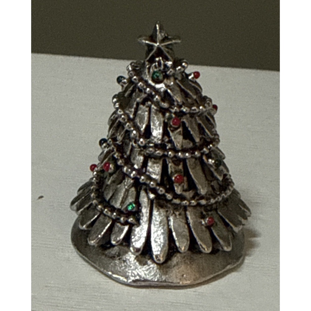 Ganz The Christmas Tree Bell Charm Mini Pewter